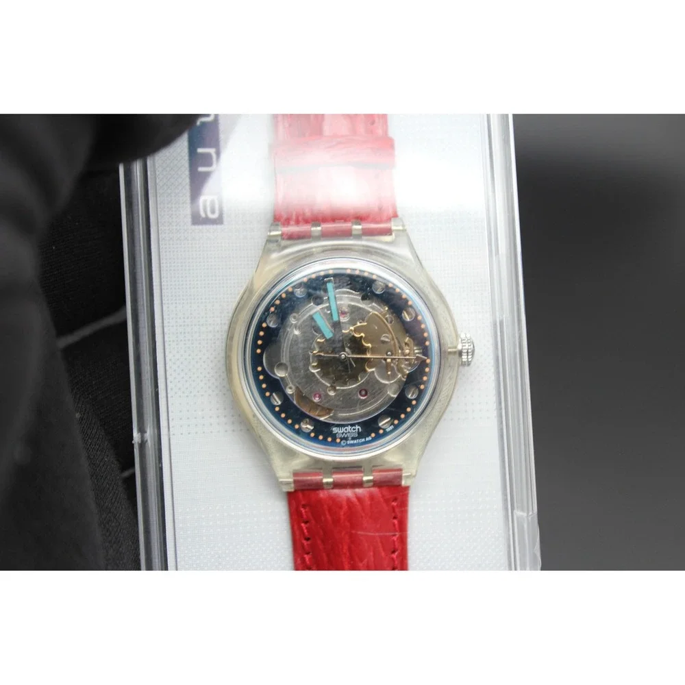 Vintage 1990s Swatch Automatic SAK100 Skeleton Gear Dial NOS Box 23 Jewel Swiss